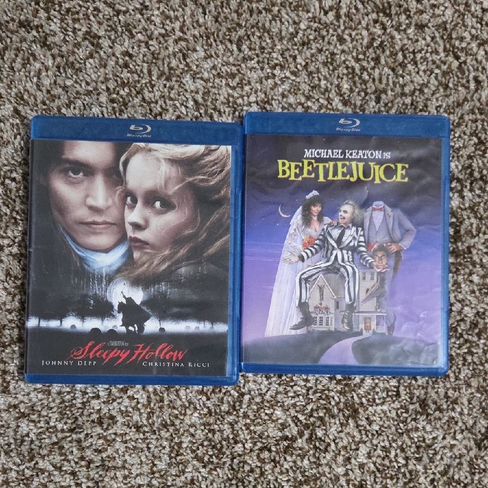 Sleepy Hollow and Beetlejuice Blu-ray Disc Tim Burton Bundle